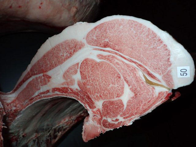 若百合号産子枝肉：平成30年度 鹿児島県肉牛枝肉共進会 最優秀賞1席・グランドチャンピオン・農林水産大臣賞・県知事賞